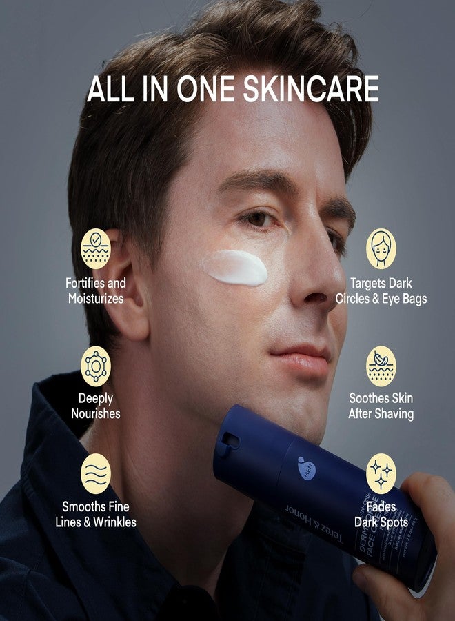 تيريز آند أونر كريم تيريز آند هونور 6 في 1 للوجه للرجال: مرطب كوري مضاد للشيخوخة من ديرم فورس مع النياسيناميد والباكوشيول و5-سيكا - يرطب وينعم ويساعد على تقليل التجاعيد والهالات السوداء وانتفاخات العين - 2.8 أونصة - Image 3